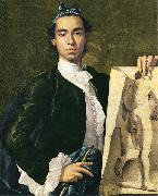 portrait Holding an Academic Study Luis Egidio Melendez